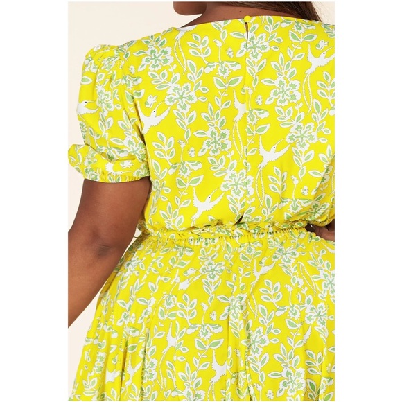 L’atiste by Amy Curvy Yellow Hummingbird Dress - Picture 4 of 12